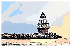 Southwest Ledge Light Digi Paint